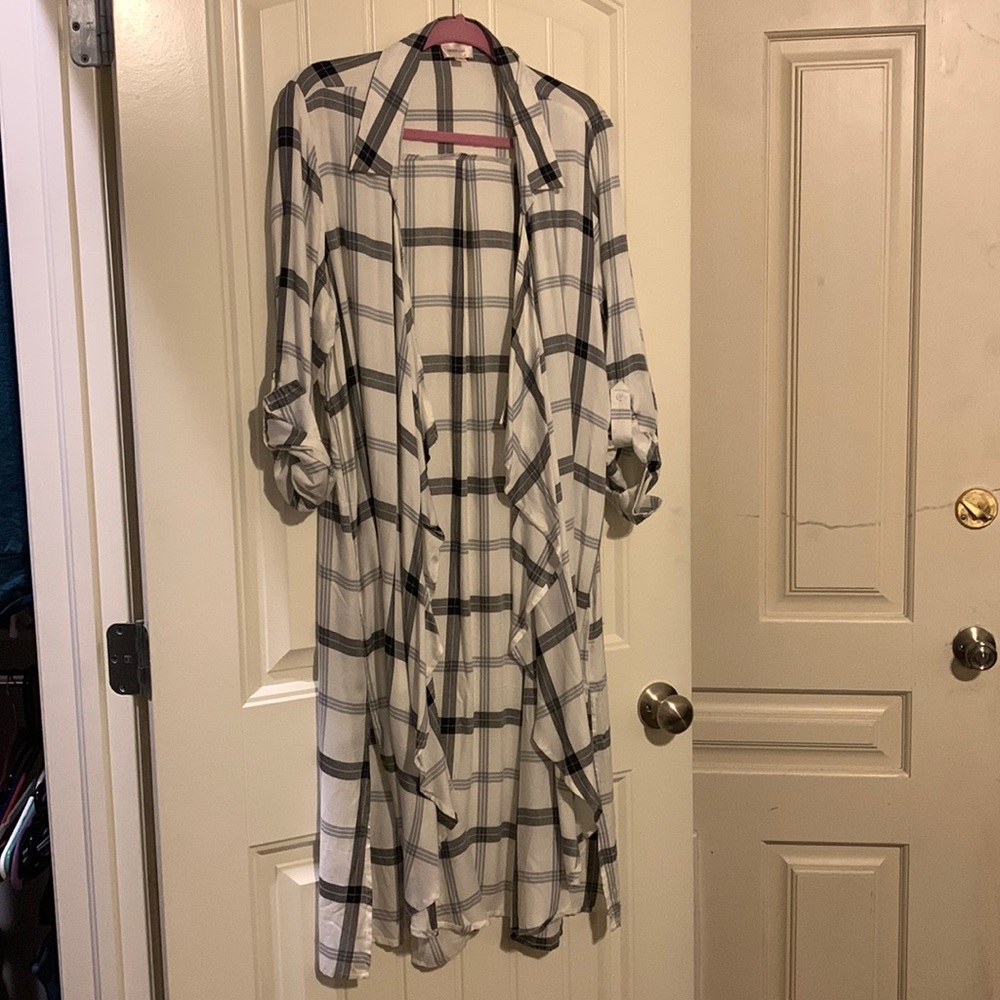 Plaid duster